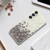 For Samsung Galaxy A16 5G/4G Case Grey Flowers Pattern Printing Straight Edge TPU Phone Back Cover
