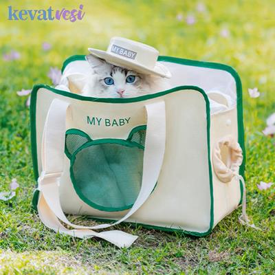 Tragbare Katzentasche, atmungsaktive Katzentragetasche für den Außenbereich, Reisetragetasche für Katzen, Schultertasche für Katzen, Katzenzubehör