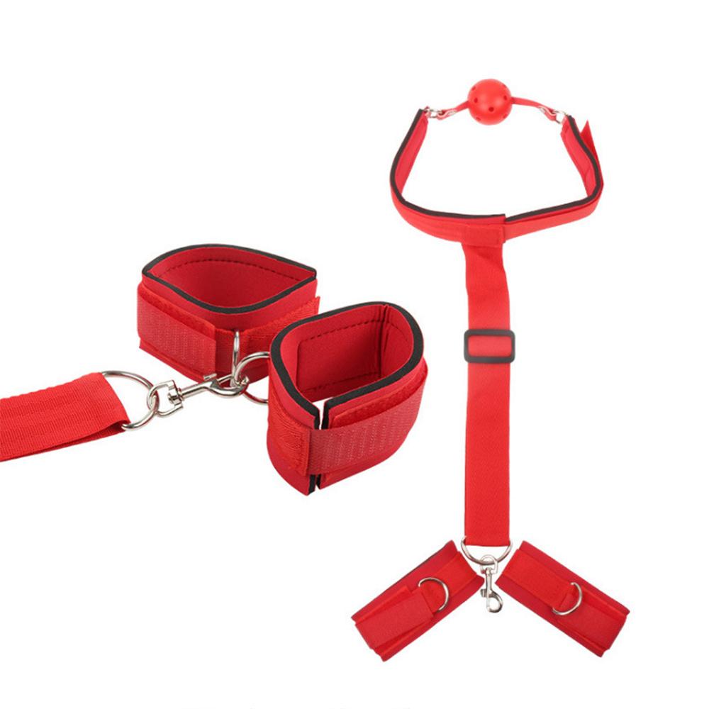 Sexy SM Backhand Back Neck Ring Bound Mouth Ball Slave Alternative Sex Toys Adult Products