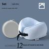 New Portable U-Shaped Memory Foam Pillow with Fleece Cover Airplane Neck Support Travel Pillow for Comfortable Sleep On-the-go