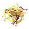 50Pcs Soft Bait Silicone Flat Tail Simulated Actions Flexible Fishing Soft Lure for Bass 5cm