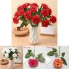 Silk Rose Flower Bouquet For Wedding Decor Photography Props Home Styling
