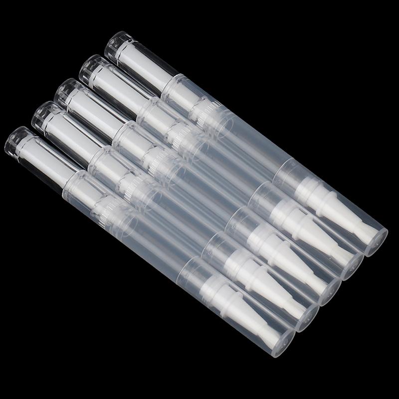 5Pcs 3Ml Nail Nutrition Oil Empty Pen Botttle With Brush Applicator Nail Tools