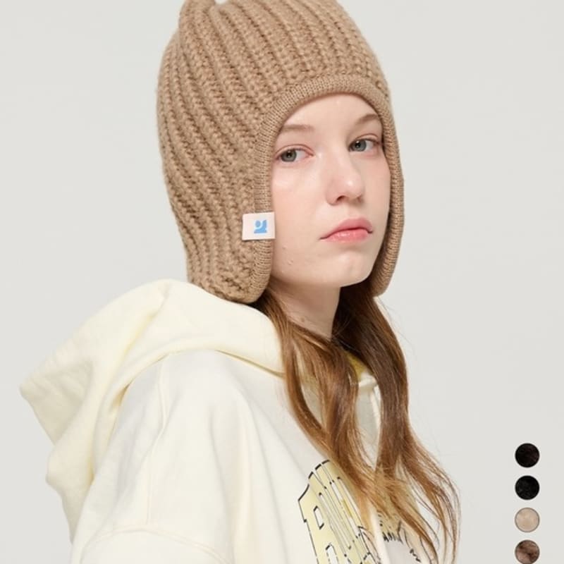 ROIDESROIS Short Knit Earflap Beanie (5 Colors)