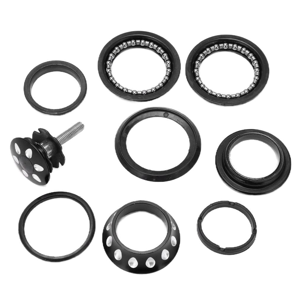 Bearing Headset Metal Colorful Drop Shape Tapered Head Tube Bowl Set for Mountain Bikes Dead Fly BicyclesBlack