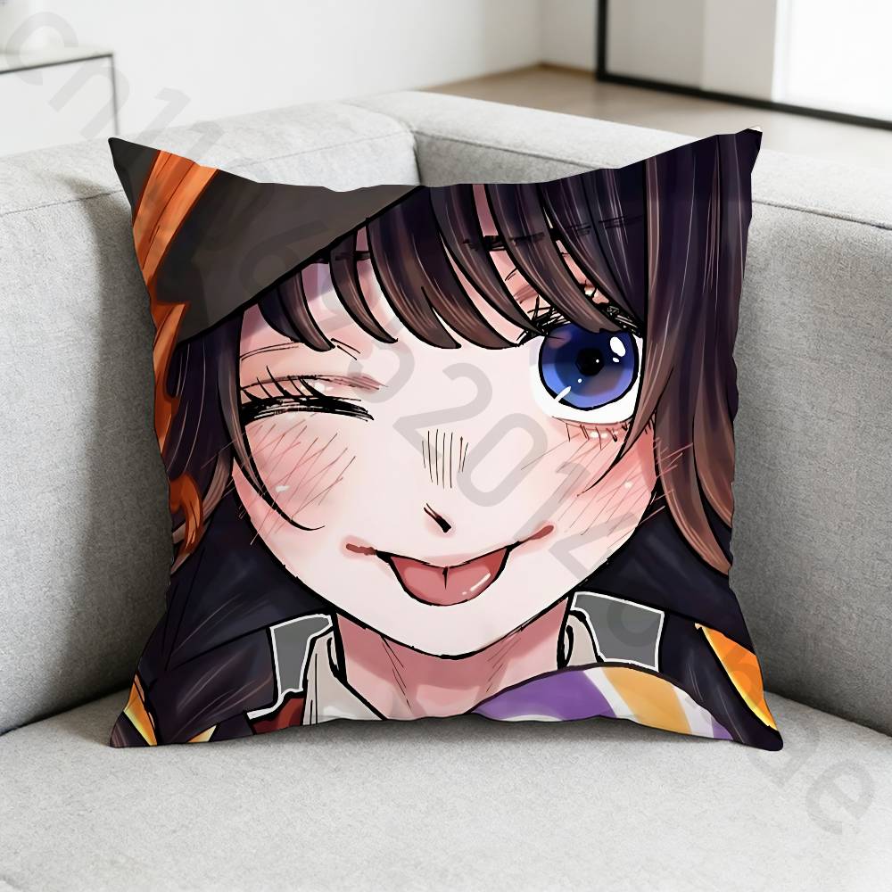Waguri Anime Kaoruko Pillow Case Sofa Living Room Bedroom Headboard Backrest Cushion Square Cushion Nap Time