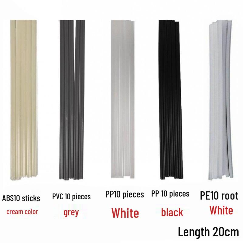 Colored Plastic Welding Rods for Car Bumper Repair - PP, PE, PVC, ABS, PPR (20/25cm)
