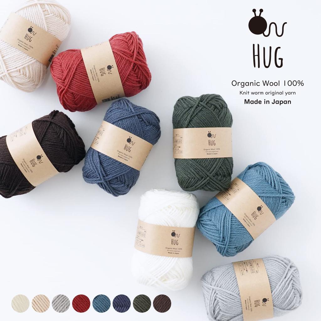 Knitworm HUG Medium Wool 8 30g Full Color Set Yarn, Balls, (Approx. 92m),