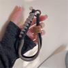 Cute Label Korean Mobile Phone Candy Color Twist Rope Bracelet Chain Black Rope For iPhone 14 13 12 11 Pro Max Samsung Flip 3 4