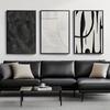 3-piece set, white abstract canvas wall art set, modern minimalist black - frameless texture painting for living room, bedroom,