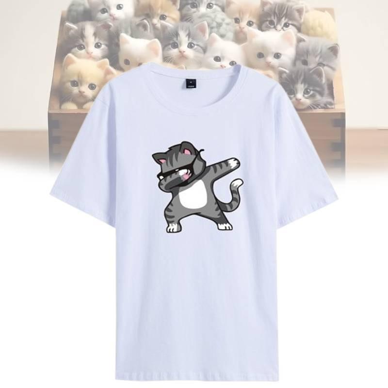 Cute And Fresh Style Unicorn Print T-shirt Cotton Short Sleeve Pullover For Women