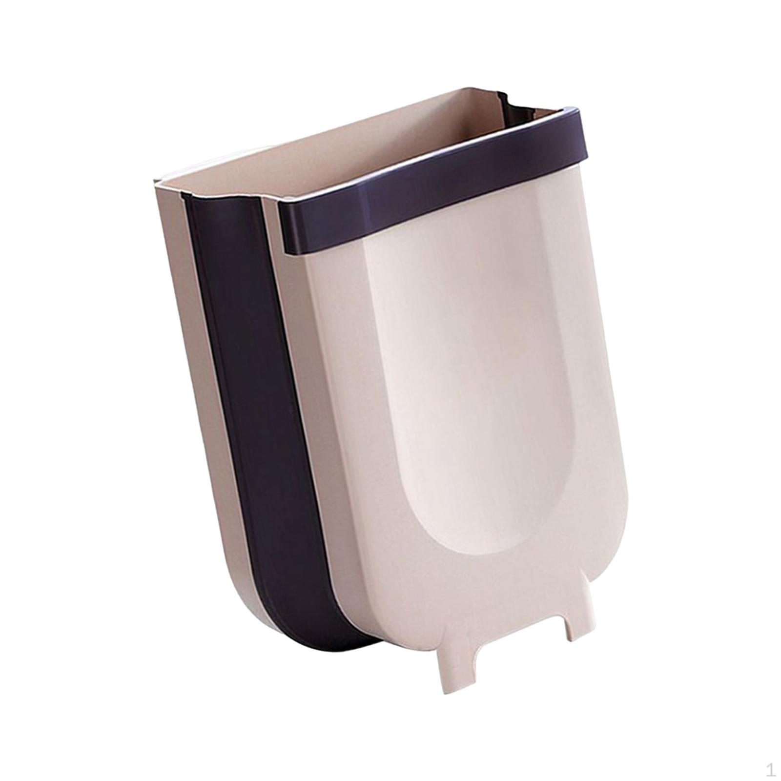 Foldable Waste Bin Hanging Kitchen Trash Can Compost Folding Hang Garbage for Outdoor Khaki L 950₽