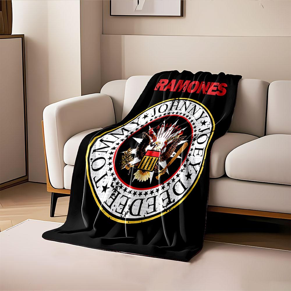 Ramones Band Eagle Logo Blanket for all seasons blanket lunch break throw gift