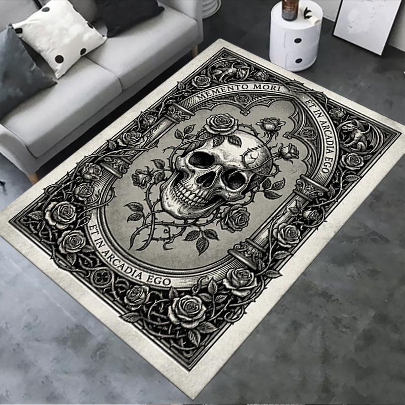 

2025 New Skull Gothic Carpet Rug for Living Room Bedroom Home Sofa Decoration,Kids play Non-slip Floor Mat102 40x60cm( 15x23in )