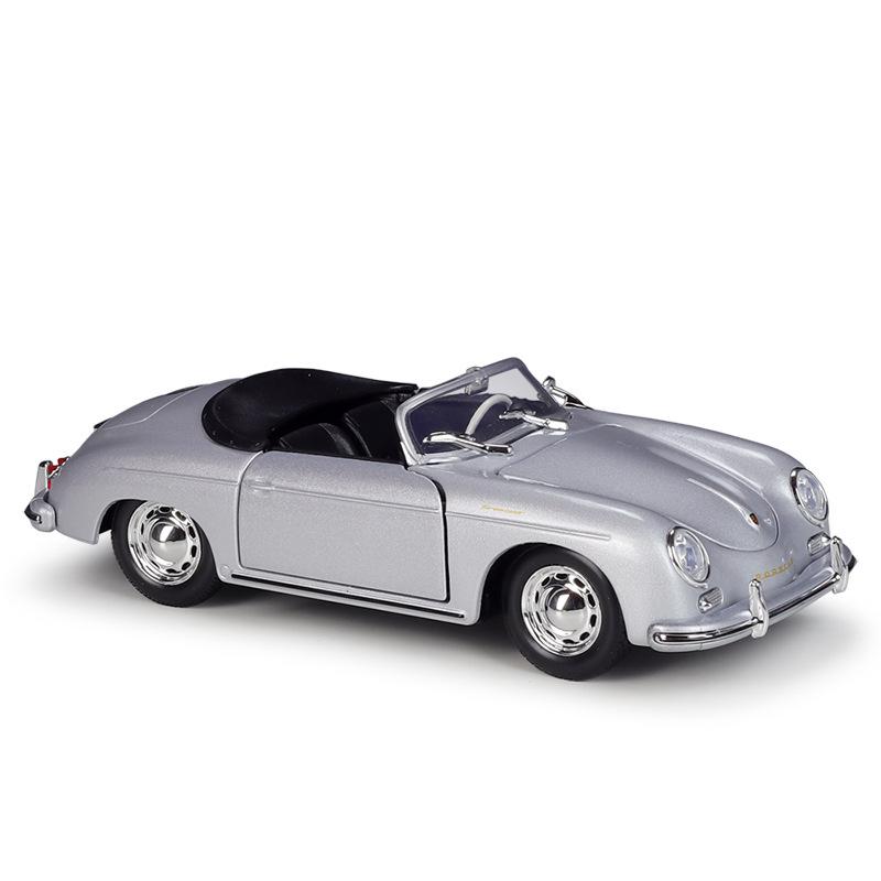 

WELLY 1/24 Porsche 356A Speedster Classic Vintage Car Alloy Scale Car Model Diecast Metal Static Children Toy Car Vehicles Gifts серебряный