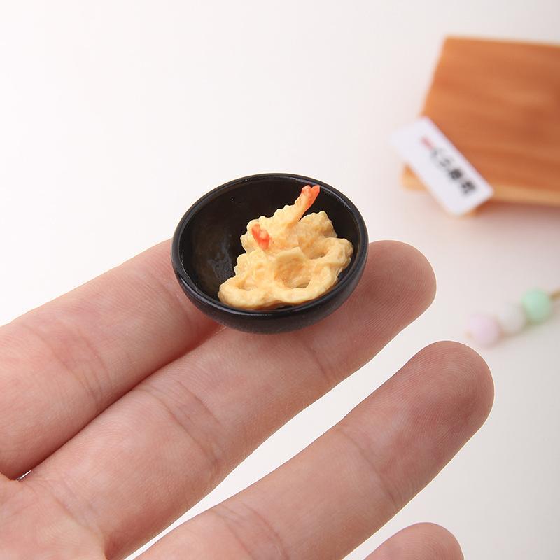 Dollhouse Miniature Food Japanese Sushi Fish Ball Tempura Bento Doll Kitchen Toy Diy Mini Landscape