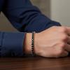 Schwarz Gold Plated Tennisarmbänder Damen Herren 1 Reihe 4mm Zirkonia Iced 5A CZ Stein Kastenschließe Klassisch Jubiläum Mode