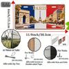 Printing, , Paris Vintage Metal Aluminum Sign License Plate, Decorative Sign (), French Culture Gift, Landmark Architecture So