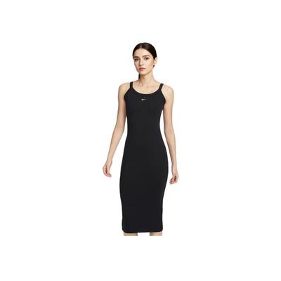 Sportswear Chill Knit Fashionable Versatile Slim Fit Solid Color Sleeveless Dress Women Dresses Black Sail-White HJ0711-010