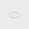 2023 Ultra-Thin Wave Titanium Ring with 18K Gold Plating - Trendy & Minimalistic Design