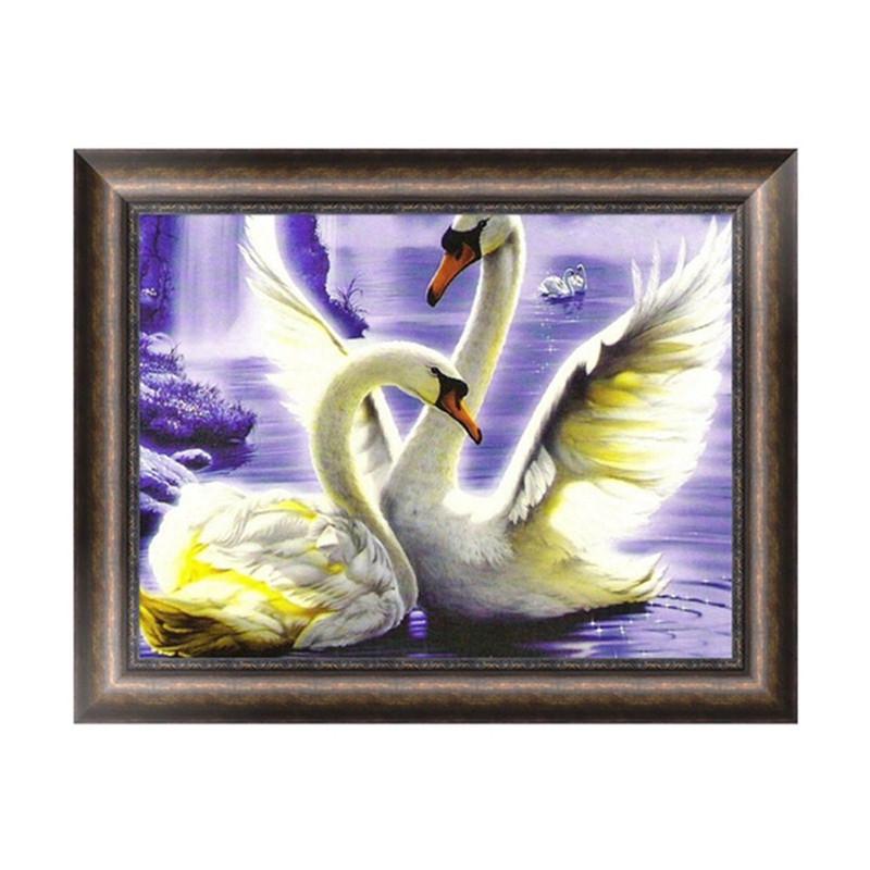 HC 5D DIY Full Resin Diamond Animal Cross Stitch Round Diamond Embroidery Flower Bloom Diamond