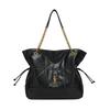 YSL DIY Lucky Bag Fashion Soft Leather Underarm Tote & Drawstring Bucket Bag