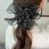 Elegant Temperament Gypsy Hair Accessories Eugen Yarn Large Intestine Hair Band Fluffy Hair Rope Large Flower Headgear