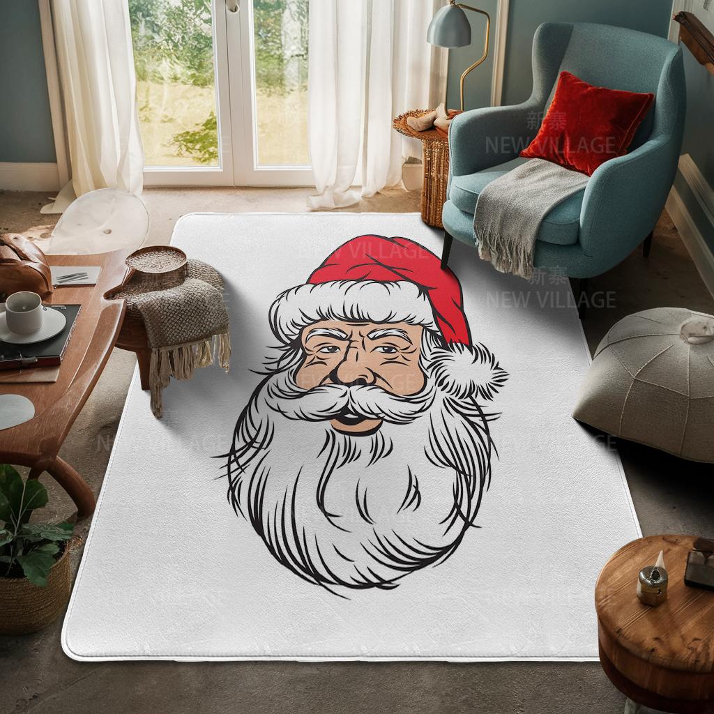 House Entrance Carpet Home Door Mat Living Room Bath Foot Bathroom Non-slip Water Absorption Rugs Bath Merry Christmas Winter