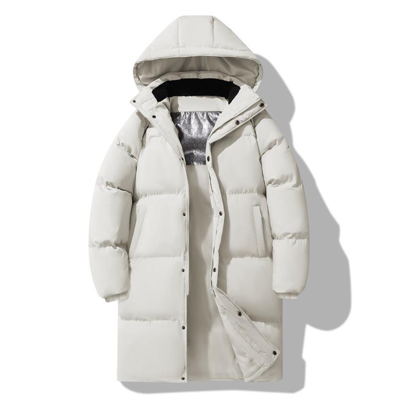 

Winter new cotton clothes women s medium length and width over the knee loose thickened college couple Han Gao coat men XL хаки