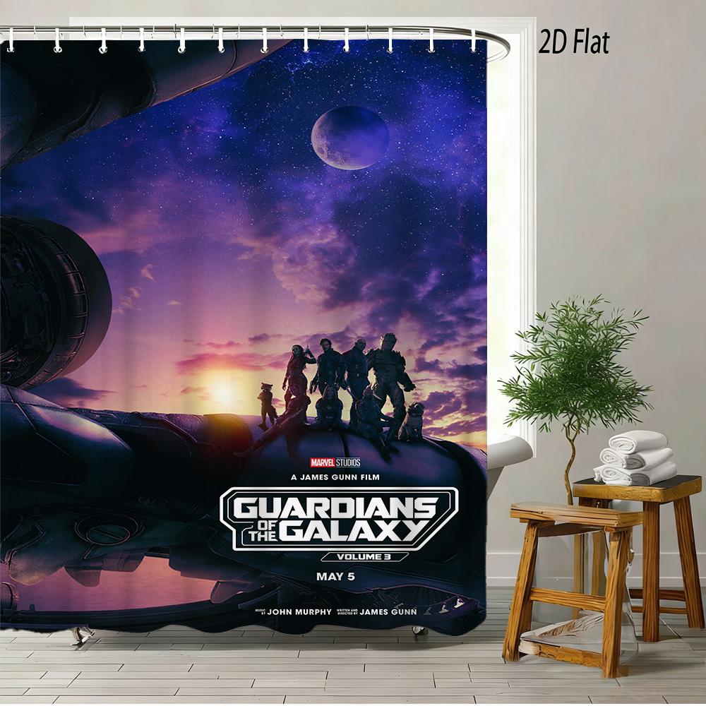 Spider-Man On London Landmark Waterproof Shower Curtain For Superhero Bathroom Decor