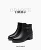 Red Dragonfly Women's High-Heeled Leather Winter Boots with Velvet Lining