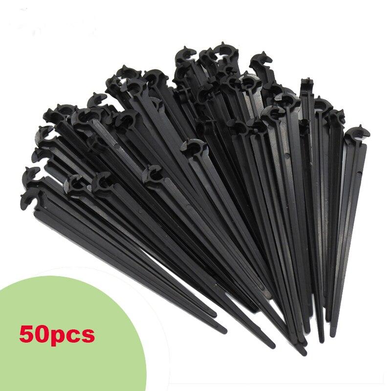 Tvar C 4/7mm trubka Pevný držák 1/4" zahradní hadice kapací závlaha podpěrné kolíky zavlažování kapkovač držák postřikovače