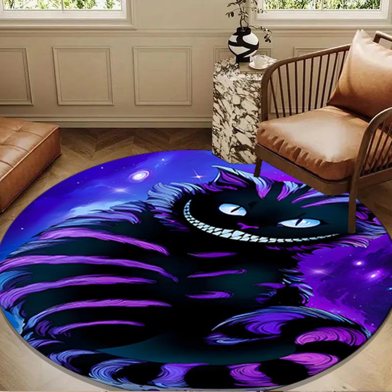 1PC WonderlCat Fantasy Round Rug for Livingroom,Bedroom, Palyroom, Chair Rug, Area rug, Circle Carpet, Large Size Fan Christmas gift