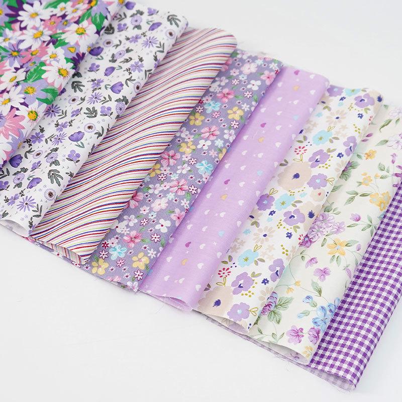 Pure Cotton Patchwork Fabric Set - Printed Fabric Scraps for Doll Clothes & Hair Ties, Handmade DIY Projects