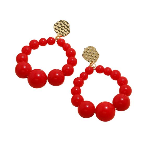 Boucles d'oreilles pendantes sauvages Couleurs vibrantes Décoratives non allergiques