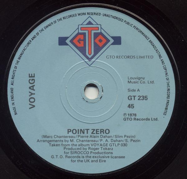 

7inch Record VOYAGE - Point Zero GT235 GTO 1978 UK Soul/Funk Used
