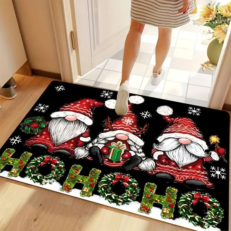 Christmas Snowman Gnome Doormat Non-Slip Entrance Doormat Home Decor Carpet for Living Room Rugs Bathroom Floor Rug