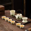 Light Luxury Set with Tea Tray Ceramic Can Be Opened Ru Kiln Qingshan Tea Set