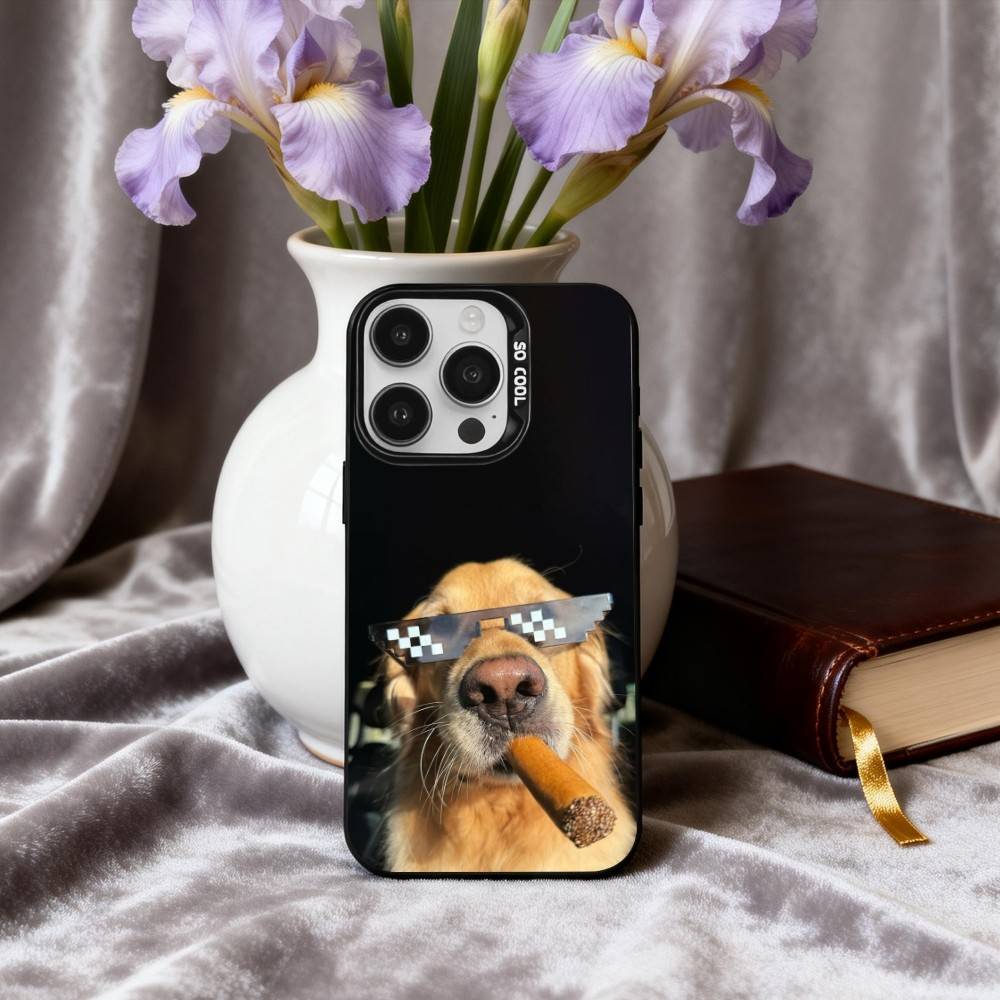 F-Funny A-Animal D-Dog-G Phone Case For iPhone17,16,15,14,13,12,11 Plus,Pro Max Black Candy Silver Phone Case