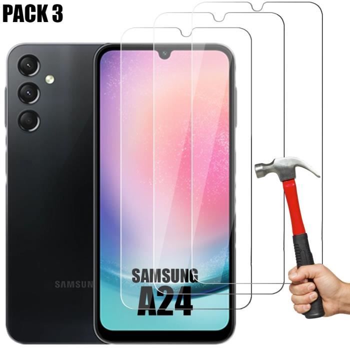 Film de Protection - Samsung - Galaxy A24 - Verre Trempé - Pack de 3 - Anti-rayure - Installation Facile