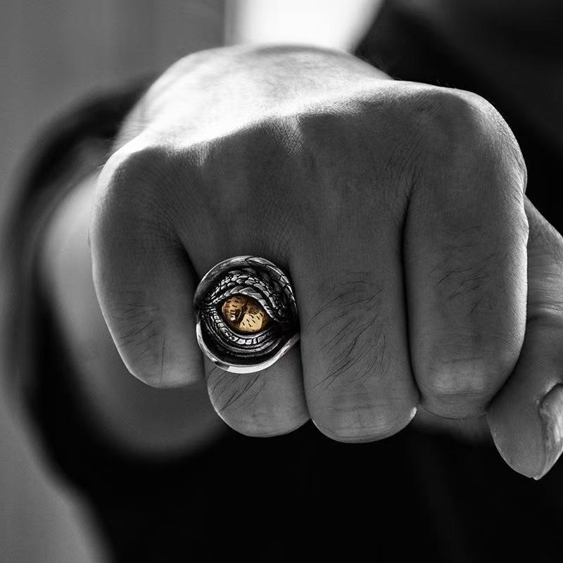 Dragon Eye Ring Thick Men's Ring Birthday Gift Eye of Wisdom Devil's Eye Ring