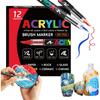 Omen Acrylic Paint Markers, Direct Liquid, Water-based Acrylic Markers, 12 Colors, 1-5mm Soft Nib...