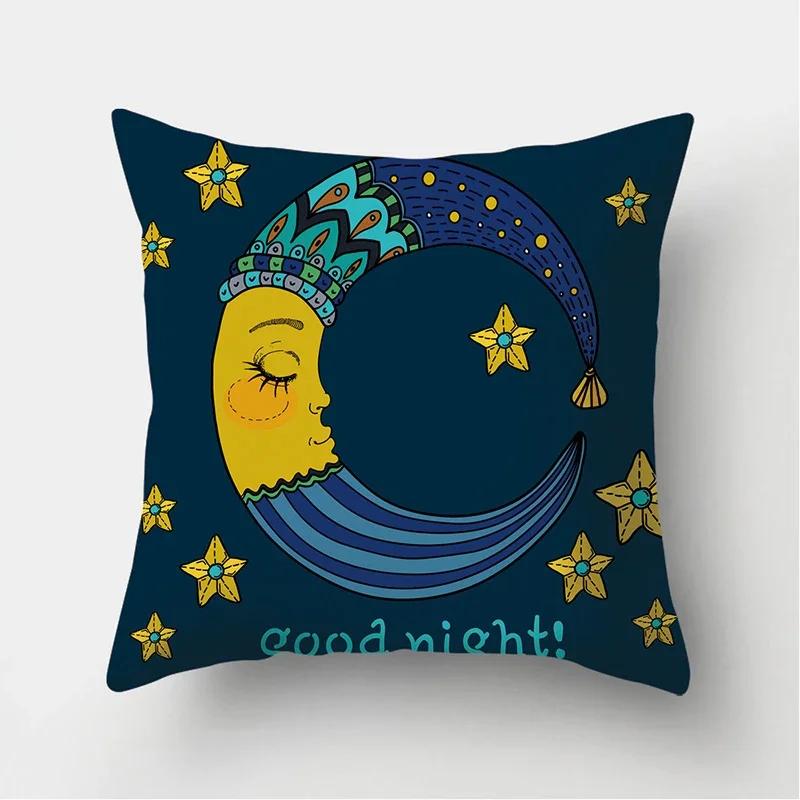 

Cloud Star Rainbow Pattern Decorative Cushions Pillowcase Polyester Cushion Cover Throw Pillow Sofa Decoration Pillowcover 16x16Inch