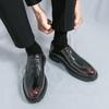 Herrskor i glatt läder, formella Oxford-skor - För affärer, bröllop, höjdökande, med tjock sula, avslappnade pendlingsskor