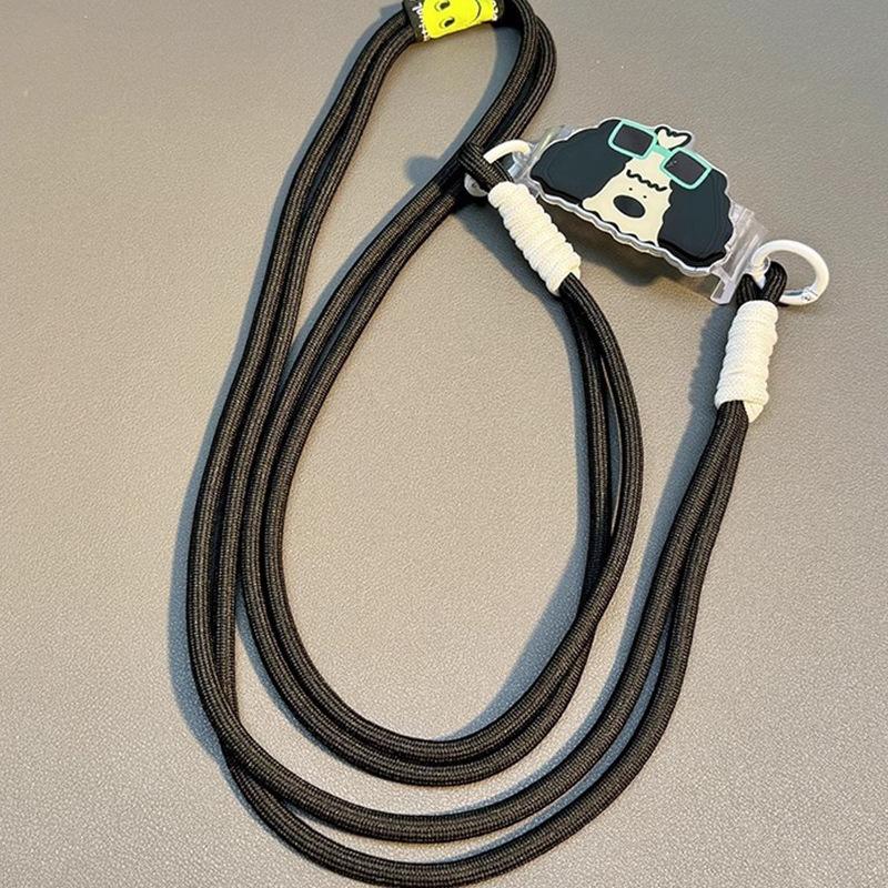 

Mobile Phone Back Clip Long Crossbody Rope Anti-Fall Female Cartoon Cat Puppy Adjustable Thickened Harness Braided Rope