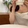 Fashion Heart Pendant Necklace Silver Color Bead Layered Necklace Temperament Clavicle Chain Necklace Choker Jewelry