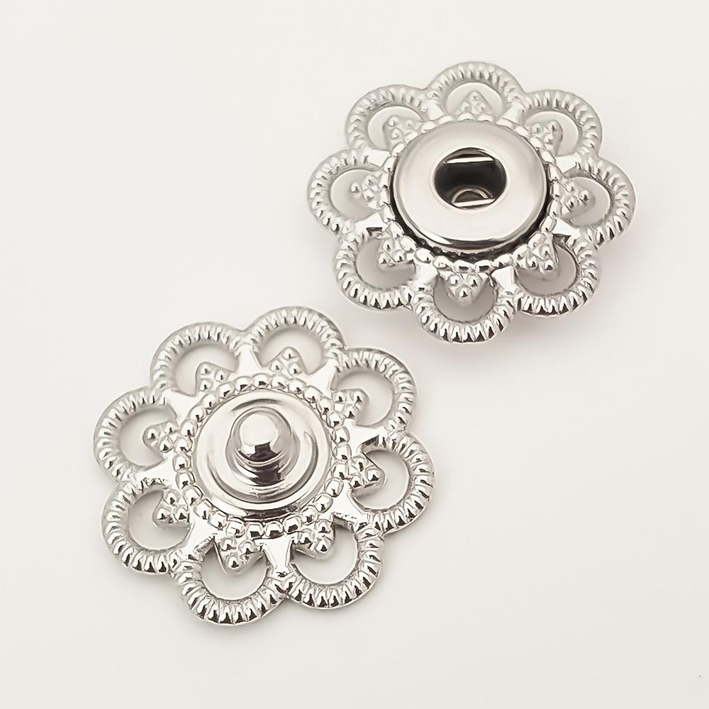 

1 пара невидимых пуговиц в форме цветка, твидовые кашемировые пуговицы для пальто ручной работы серебряный