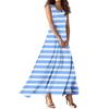 Women's Summer Casual Fashion Printed Dress V Neck Sleeveless Dress