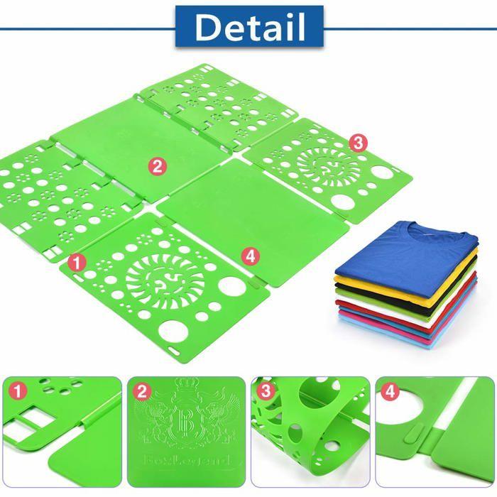 Boxlegend Placă Pliat Haine - pliator Copil Adult Haine Cămașă Tricou Tricouri 57 x 70 cm (V3 Vert)