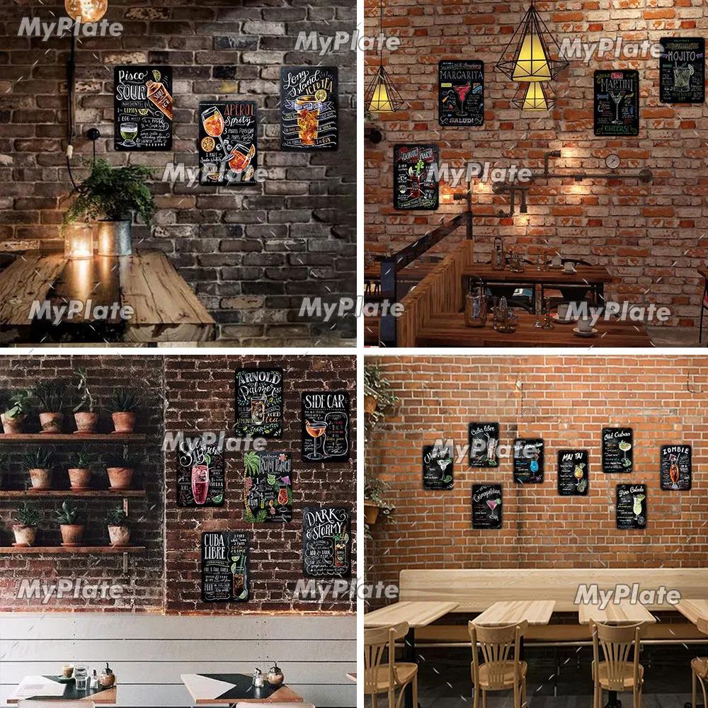 BAR Tin Sign Metal Sign Retro Plaque Home Decor Metal Vintage Man Cave Bar Pub Club Beach Wall Decoration